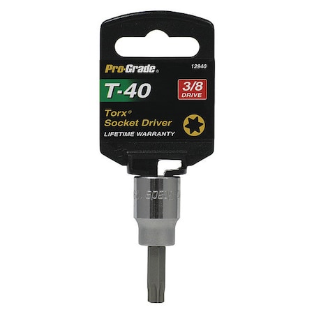 Pro-Grade Tools "ternal Torx Socket, 3/8"Dr., T40 12940