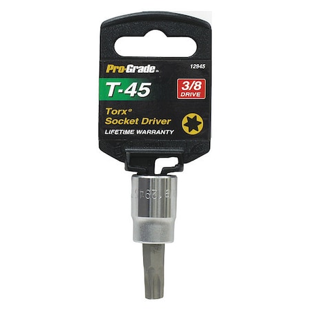 Pro-Grade Tools "ternal Torx Socket, 3/8"Dr., T45 12945