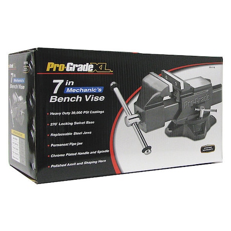 Pro-Grade Tools Heavy Duty Swivel Bench Vise, 7" 59116
