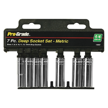 Pro-Grade Tools 1/4" Drive Metric, 7 pcs 19203