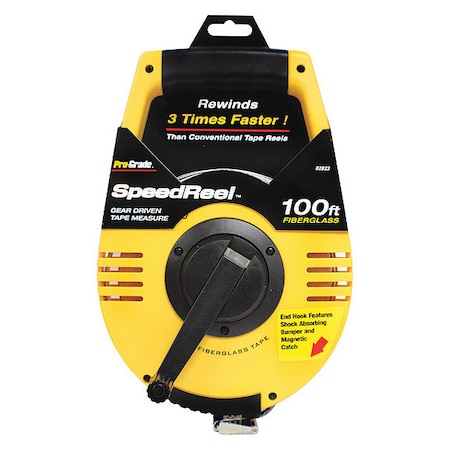 Pro-Grade Tools 100 ft. Tape Measure, 1/2" Blade 82823