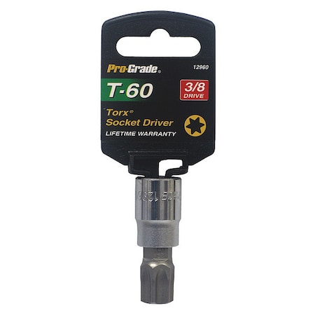 Pro-Grade Tools "ternal Torx Socket, 3/8"Dr., T60 12960