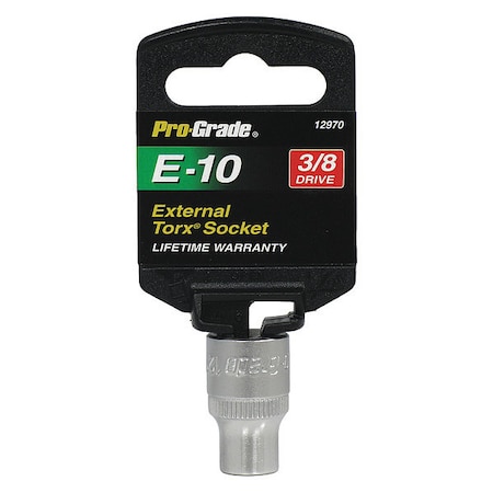 Pro-Grade Tools External Torx Socket, 3/8"Dr., E10 12970