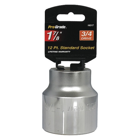 Pro-Grade Tools Socket, 3/4"Dr., 12Pt., 1-7/8" 16217