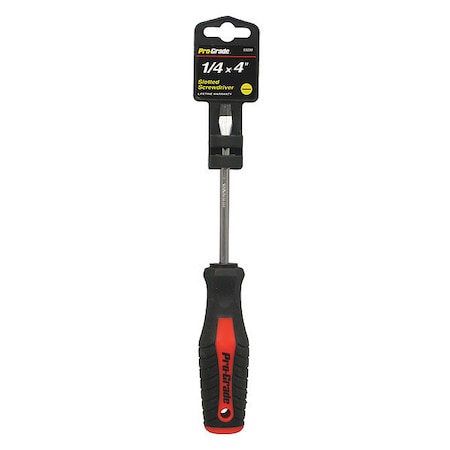 Pro-Grade Tools Slotted Screwdriver, 1/4x4" 55030