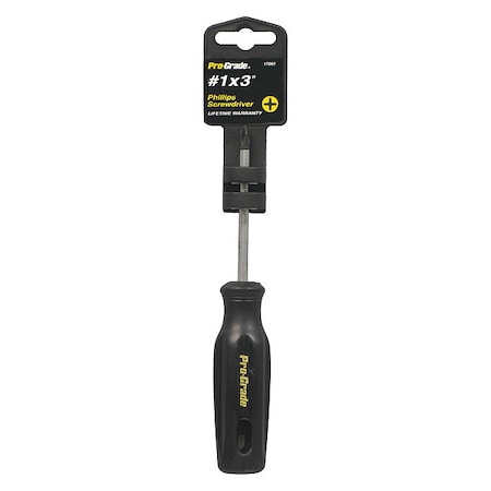 Pro-Grade Tools Phillips Screwdriver, No 1X3" 17001