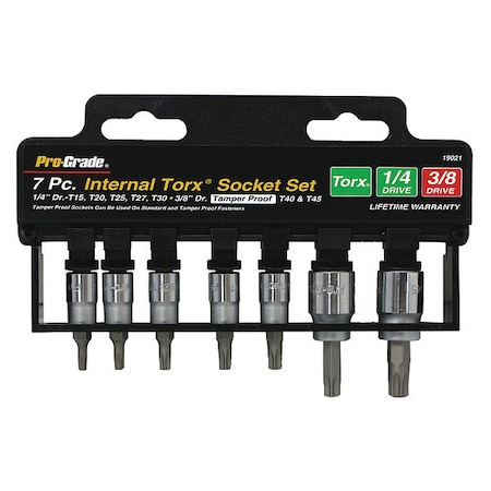 Pro-Grade Tools 1/4", 3/8" Drive Socket Set, 7 pcs 19021