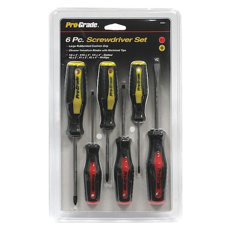 Pro-Grade Tools Screwdriver Set, 6 pcs. 55041