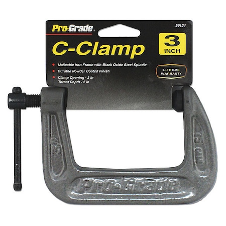 Pro-Grade Tools C-Clamp, 3x2" 59134