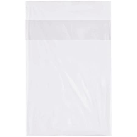 Partners Brand Flap Lock Poly Bags, 9" x 12", 1 mil, Clear, 1000 PK PBFL091201