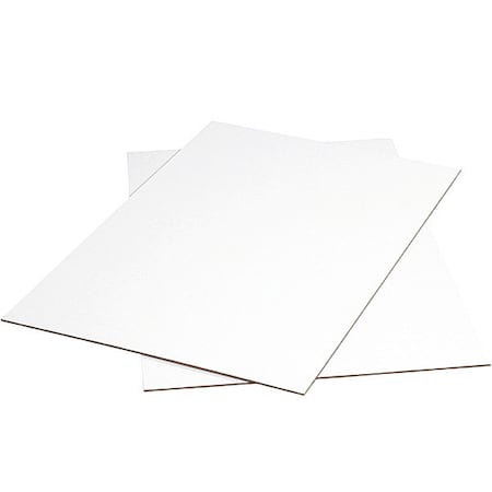 Partners Brand Corrugated Sheets, 48 in Inside Lg, 36 in Inside W, White, Corrugated Cardboard, Single Wall, 5 PK SP3648W