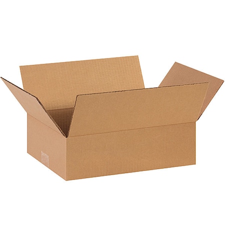 Partners Brand 15 in x 11 in x 4 in Shipping Box, Kraft, Corrugate, Single Wall, 32 ECT, 25 PK 15114
