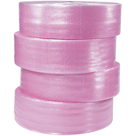 Partners Brand Anti-Static Air Bubble Rolls, 1/2" x 12" x 250', Pink, 4/Bundle BW12S12AS