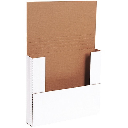 Partners Brand Easy-Fold Mailers, 12" x 10 1/2" x 2", White, 50/Bundle M12102BF