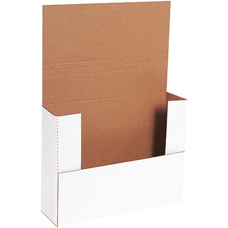 Partners Brand Easy-Fold Mailers, 12" x 9" x 3", White, 50/Bundle M12932BF