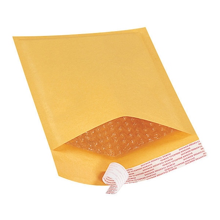 Partners Brand Self-Seal Bubble Mailers, No 0, 6" x 10", Kraft, PK250 B853SS
