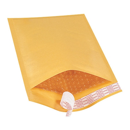 Partners Brand Self-Seal Bubble Mailers, No 1, 7 1/4" x 12", Kraft, PK100 B854SS
