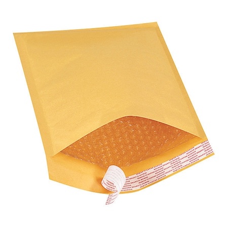 Partners Brand Self-Seal Bubble Mailers, No 2, 8 1/2" x 12", Kraft, PK100 B855SS