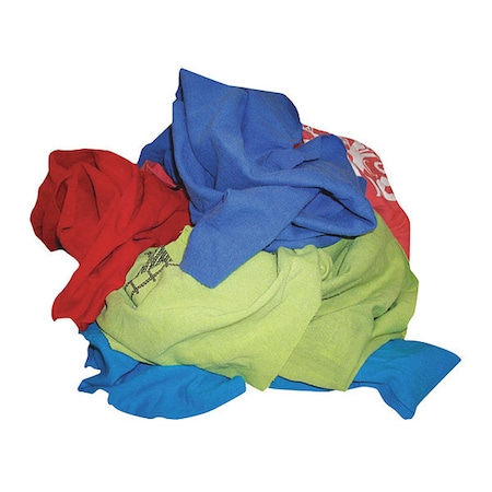 Partners Brand Box of Colored T-Shirt Rags, Assorted, 25 Lbs/Case, PK220 BR114