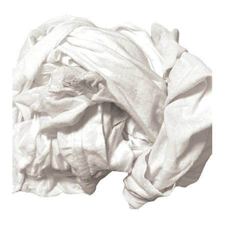 Partners Brand Box of Standard T-Shirt Rags, White, 50 Lbs/Pack, PK415 BR104