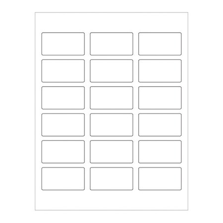 Tape Logic Tape Logic Rectangle Laser Labels, 2 3/8" x 1 1/4", White, PK1800 LL169