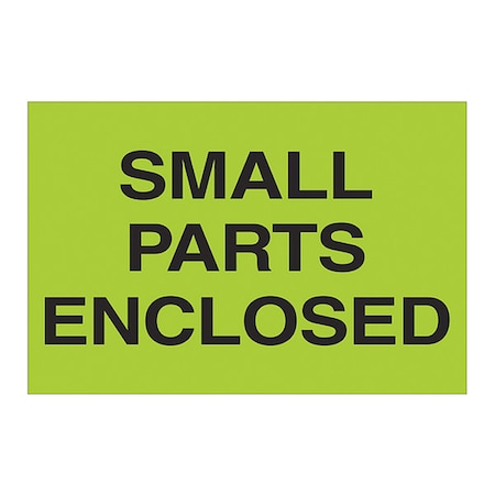 Tape Logic Tape Logic Labels, "Small Parts Enclosed", 2 x 3", Fluorescent Green, 500/Roll DL1625