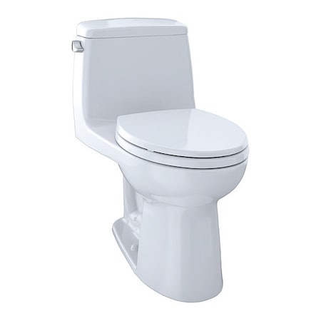 TOTO Toilet, 1.28 gpf, E-Max, Floor Mount, Elongated, Cotton MS854114E#01