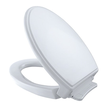 Toto Seat, Elongated Trad, Soft Close, Cott With Cover, Soft Close Hinge, Elongated, Cotton White SS154#01