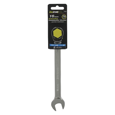 Pro-Grade Tools Ratcheting Combo Wrench, 16mm 11659