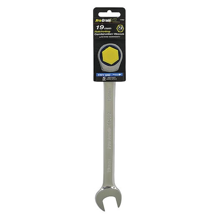 Pro-Grade Tools Ratcheting Combo Wrench, 19mm 11662