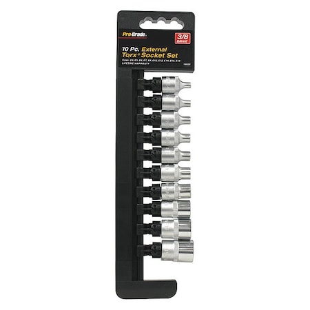 Pro-Grade Tools Socket Set 3/8" Dr, 10 Pieces 19023