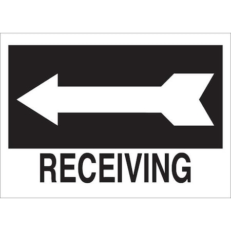 Brady Receiving, 14 in W x 10 in H, Rectangle, Aluminum, 41034 41034