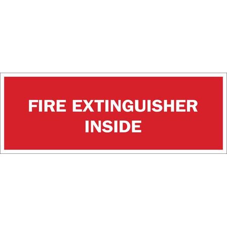 Brady Fire Extinguisher Sign, 7X10", WHT/R 25722