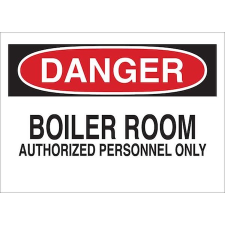 Brady Danger Sign, 10 in H, 14 in W, Rectangle, English, 40642 40642