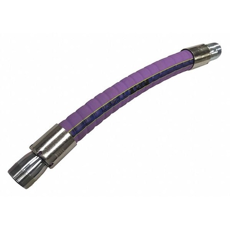 Boston Chemical Hose, 1-1/2" ID x 5 ft., Purple H052324-PUR-5-SS-MPT