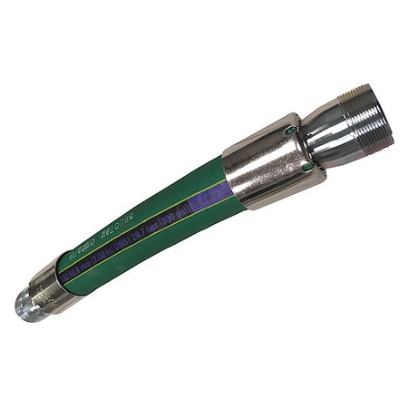 Boston Chemical Hose, 1-1/2" ID x 25 ft., Green H052324-GRN-25-SS-MT