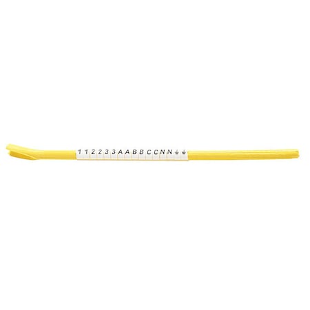 Fluke Wire Marker, Ylw, 45/64" W, 13/64"H, Plastic FLUKE-PQ-MARKER