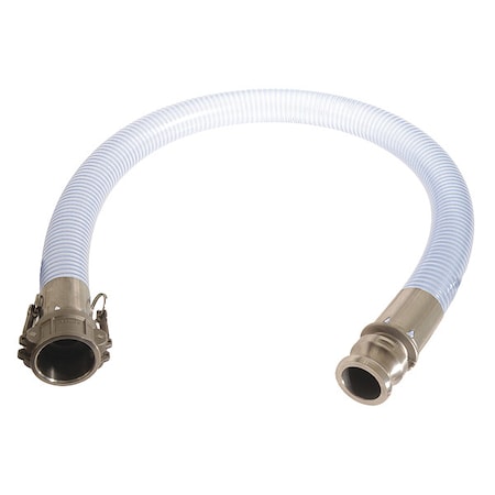 Continental Food Grade Hose, 2" ID x 5 ft., Clear NTF200-05CE-G