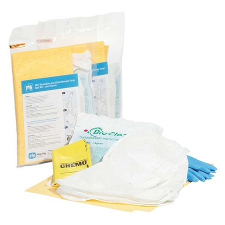 Pig Spill Kit, 3 L Volume Absorbed per Kit, Not Applicable Capacity, Bag, Yellow, 3 KIT2010