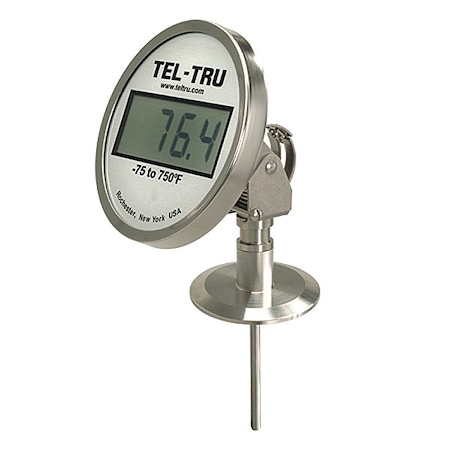 TEL-TRU Digital Dial Thermometer, 2-1/2" Stem L SD5AB09213P22023-10