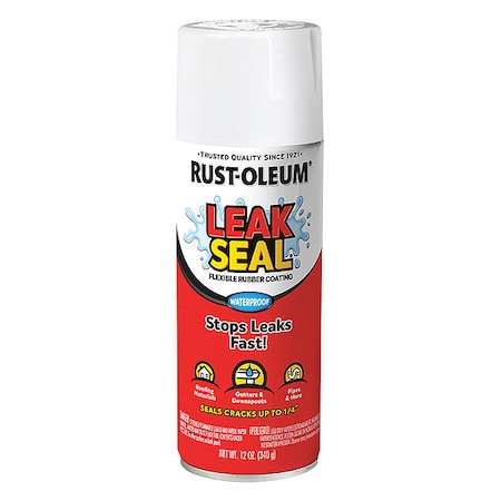 Rust-Oleum Leak Sealer, 12 oz, Latex; Oil Base, White 267970 | Zoro