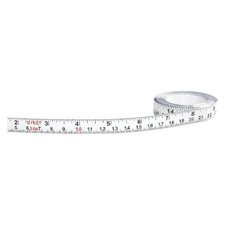 Us Tape 144 in Adhesive Tape Measure, 1/2 in Blade 50004