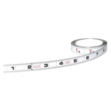 Us Tape 48 in Adhesive Tape Measure, 1/2 in Blade 50019