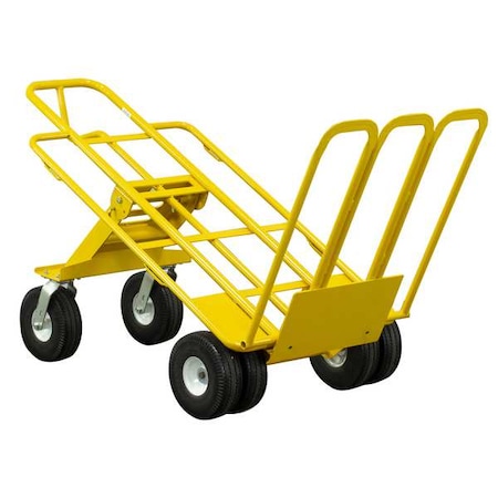 Zoro Select Hand Truck, 1000 lb., 63"x31"x30", Yellow GT-V1000HC6Y