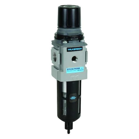 Wilkerson Filter-Regulator, Particles/Water Removal, Size - Air Treatment: Compact B18-04-FK00B