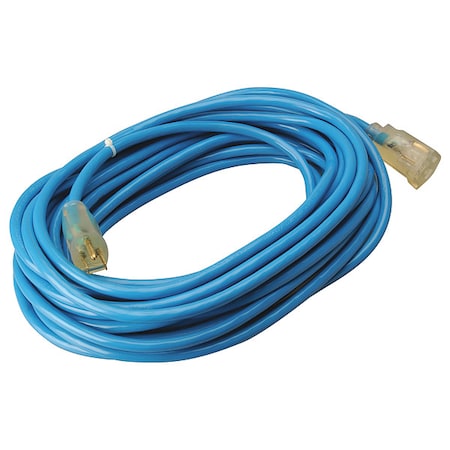 Southwire SJTW Extension Cord, 14 AWG, Outdoor, 14/3, 1 Outlets, 5-15R, Blue, PVC, 5-15P, 50 ft 2468SW8806
