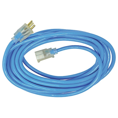 Southwire SJTW Extension Cord, 12 AWG, Outdoor, 12/3, 1 Outlets, 5-15R, Blue, PVC, 5-15P, 25 ft 2437