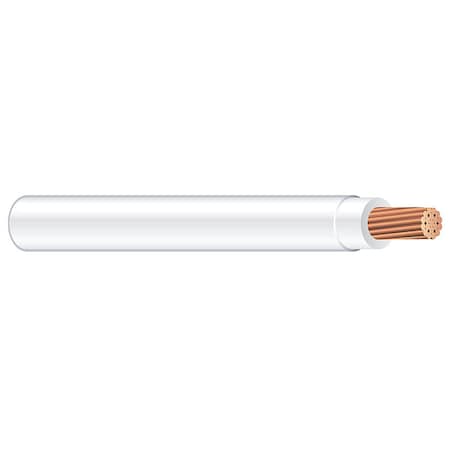 Southwire THHN Building Wire, Copper, 10 AWG, 1C, White, Stranded, 1250 ft 58025505