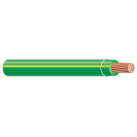 Southwire THHN Building Wire, Copper, 12 AWG, 1C, Green; Yellow, Stranded, 2000 ft 58386305