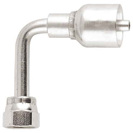 Parker Crimp Fitting, 90 deg., 1/2" I.D., F, ORS 1J143-8-8
